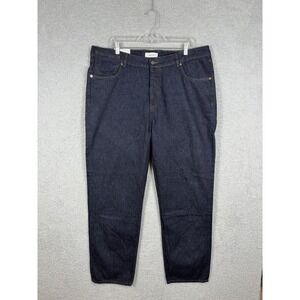 NWT Decade Studio Quinn Jeans Women's 40x33 Dark Wash Raw Denim Relaxed Fit